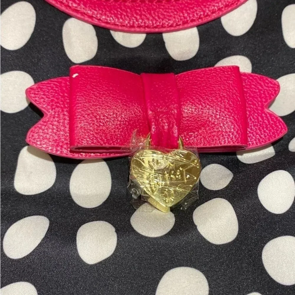 Betsey Johnson Lunch Tote with Pink Bow and Lips